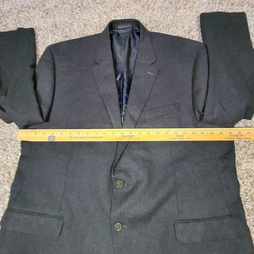 Lauren Ralph Lauren Blazer Mens 48R Dark Grey Wool Cashmere Sport Coat Jacket